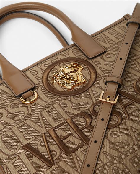 versace allover small tote bag.